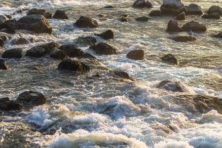 Sunrise over river Sava in zagreb, Croatiaの写真素材