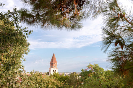 Church of St. Donat at roman forum in Zadar in Croatiaの写真素材