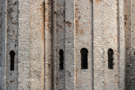 Churches, houses and streets in old city of Zadar in Croatiaの写真素材