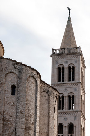 Church of St. Donat at roman forum in Zadar in Croatiaの写真素材
