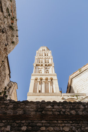 Architecture of the old town of Split in Croatiaの写真素材