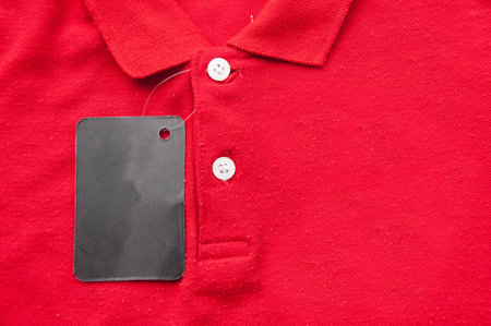 The red shirt with the price tagの写真素材
