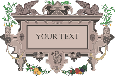 Vector design element. Old frameのイラスト素材