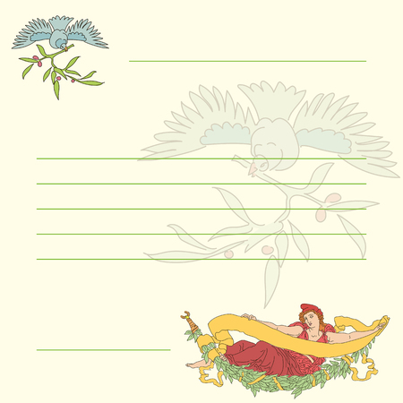 Vector retro postalのイラスト素材