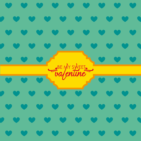 Vector greeting card for Saint Valentine's Day. Be my sweet Valentine! Perfect for printingのイラスト素材