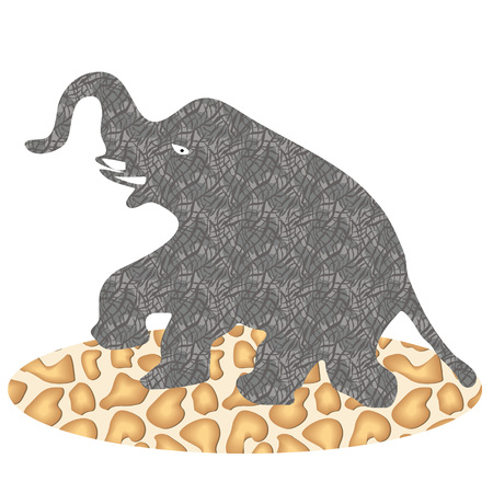 ELEPHANT MULTIFILM ON THE WHITE BACKGROUND-Vector.のイラスト素材