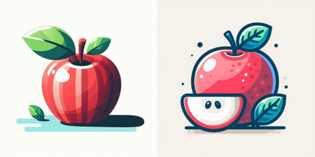 Apple vector illustration. Apple icon. Apple icon. Apple icon.のイラスト素材