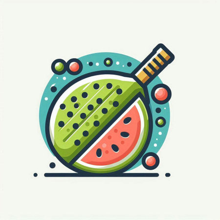 Watermelon icon in flat style. Vector illustration for your design.のイラスト素材