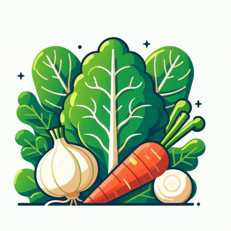Vegetables in flat style. Vector illustration. Healthy food.のイラスト素材