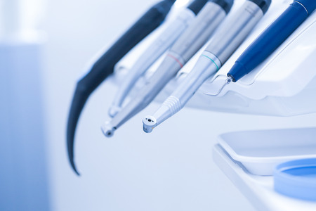 Dental practice - specialist tools, drills, handpieces and laserの写真素材