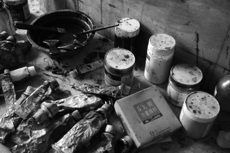 oil painting materialのeditorial素材