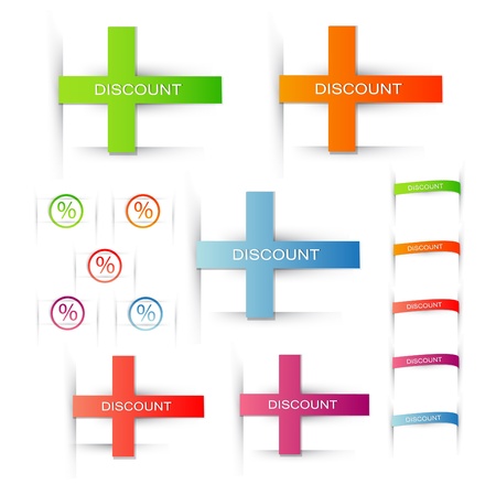 various discount tags   labels のイラスト素材