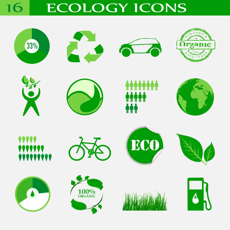 Ecology icons, emblem.のイラスト素材