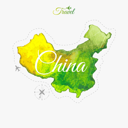 Travel around the  world to China.のイラスト素材