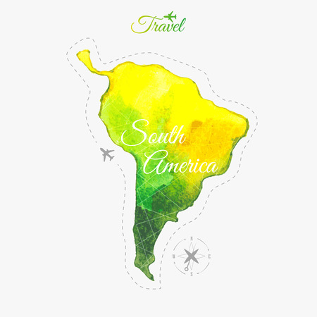 Travel around the  world to South America.のイラスト素材