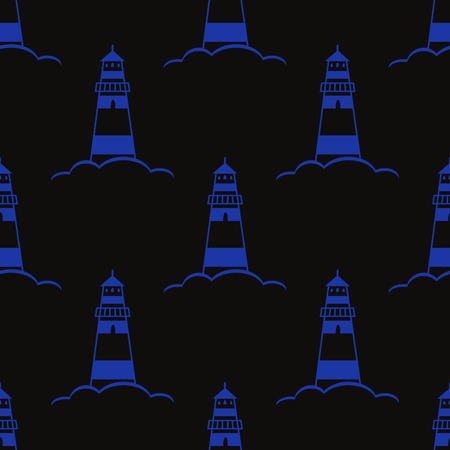 Set of sea and nautical  patternsのイラスト素材