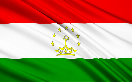 Flag of Tajikistan - Tajikistan was the last of the former Soviet republics to adopt a new flag. Officially adopted on 24th November 1992.の写真素材