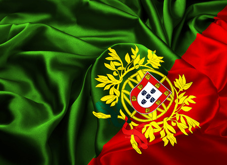 The National Flag of Portugal with coatの写真素材