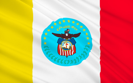 The national flag of Columbus - the fifteenth most populous US city, the capital of the State of Ohioの写真素材