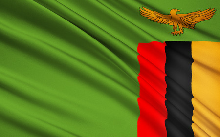 Flag of Zambia - adopted on 24th October 1964.の写真素材