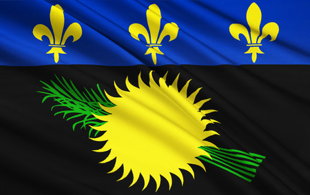 The national flag Guadeloupe, France - Basse-Terreの写真素材