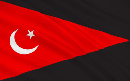 Flag of Ningxia, officially the Ningxia Hui Autonomous Region (NHAR), is an autonomous region of the People's Republic of China located in the northwest part of the countryの写真素材