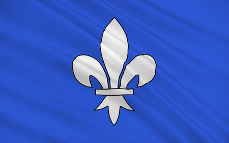 Flag of Soissons is a commune in the Aisne department in Picardy in northern France, located on the Aisne Riverの写真素材