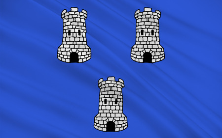Flag of Tournon-sur-Rhone is a commune in the Ardeche department in southern Franceの写真素材