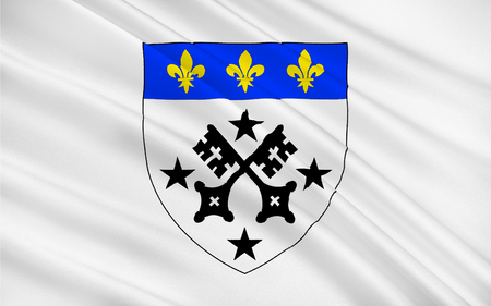 Flag of Lisieux is a commune in the Calvados department in the Normandy region in northwestern France. It is the capital of the Pays d'Auge areaの写真素材
