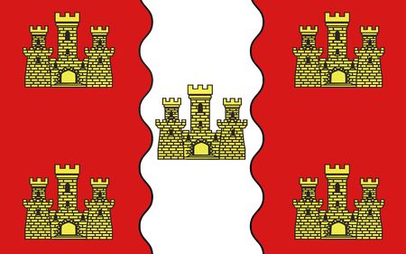 Flag of Vienne is a department in the Poitou-Charentes region of France named after the river Vienne.の写真素材