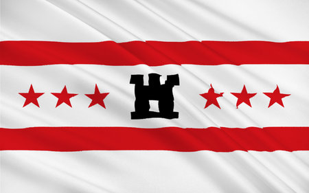 Flag of Drenthe is a province of the Netherlands, located in the northeast of the country.の写真素材