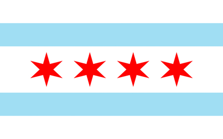 Flag of Chicago is the third most populous city in the United States.の写真素材