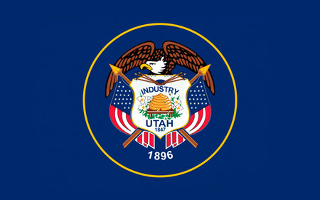 Flag of Utah is a state in the western United States.の写真素材