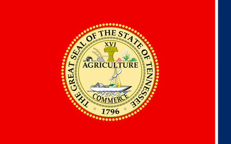 Flag of Tennessee is a state located in the southeastern United Statesの写真素材