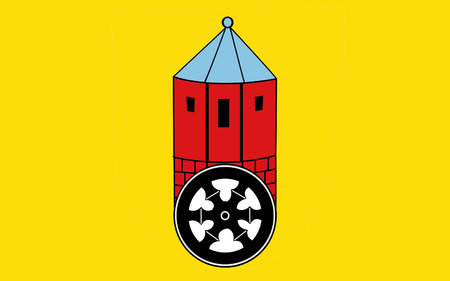 Flag of Osnabruck is a district in the southwest of Lower Saxony, Germany. 3d illustrationの写真素材