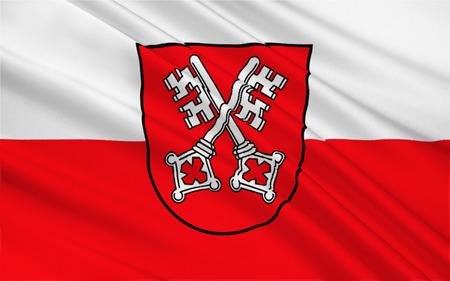 Flag of Regensburg is a city in south-east Germany. 3d illustrationの写真素材