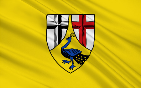 Flag of Neuwied is a district (Kreis) in the north of Rhineland-Palatinate, Germanyの写真素材