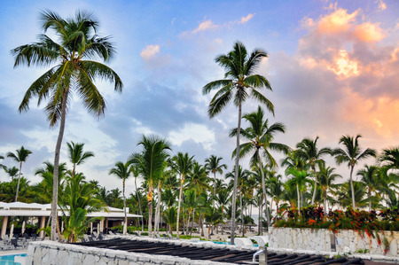 Punta Cana, Dominican Republic - March 19, 2010: Territory of Hotel Catalonia Royal Bavaro in Punta Canaのeditorial素材