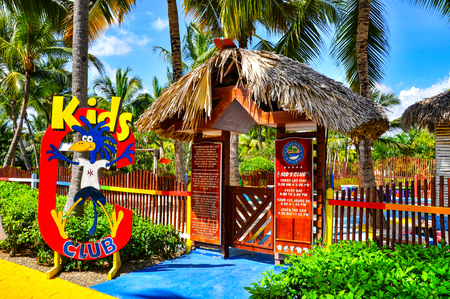 Punta Cana, Dominican Republic - March 25, 2010: Territory of Hotel Catalonia Royal Bavaro in Punta Cana, Kids clubのeditorial素材