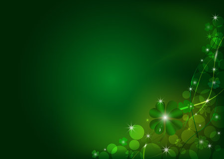 A Background from the leaves of the clover to St. Patrick's Day. Vector illustrationのイラスト素材