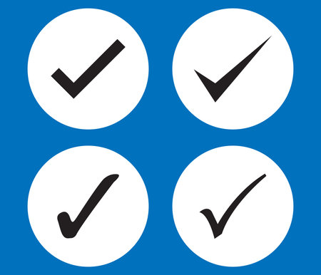 different kinds of check marks, vector designのイラスト素材