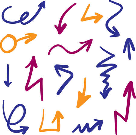 different kinds and styles of arrows vector designsのイラスト素材