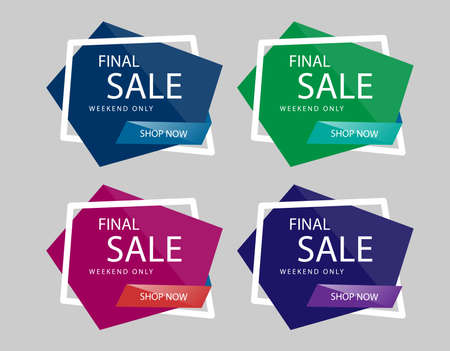 big sale banner with different colorsのイラスト素材