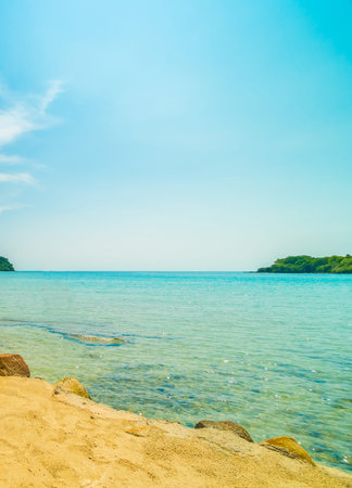 Beautiful beach day sea lite blue water best for vocations