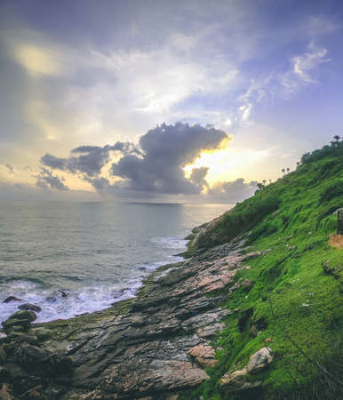Beautiful seascape at sunset, Phuket, Thailandの写真素材