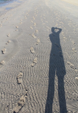 Shadow of a photographer.の写真素材