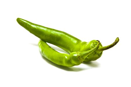 Green Hot peppersの写真素材