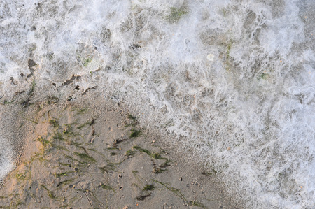 Ice and frozen sand textureの写真素材