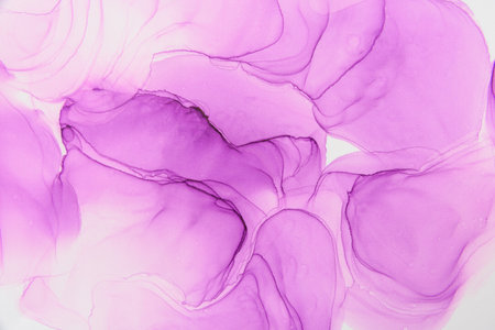 Abstract alcohol ink fluid art background. Purple colorの写真素材