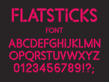 Futuristic font alphabet letters. Creative minimal typefaceのイラスト素材